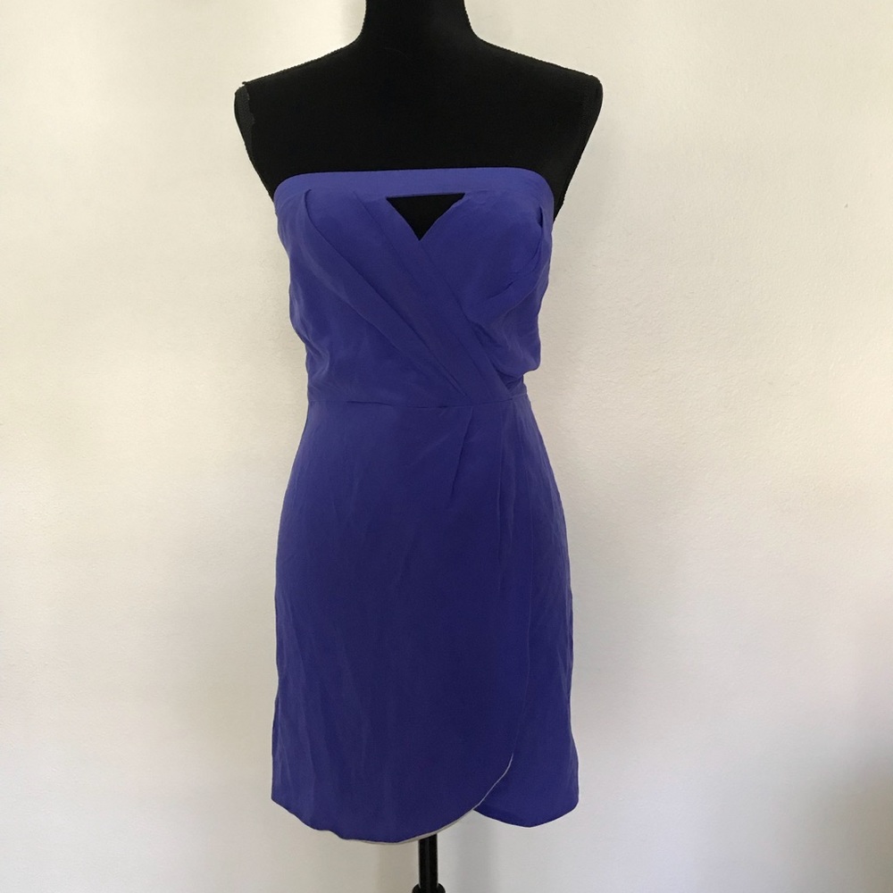 Lavender Brown cocktail dress blue